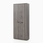 Armoire RONTO haute 2 portes Chêne Grisé