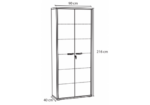 Armoire RONTO haute 2 portes Chêne Grisé – Image 3