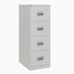 Classeur 4 tiroirs dossiers suspendus Gris Clair