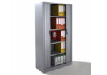 Armoire métal haute à rideaux L120 Gris / Gris – Image 2