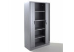 Armoire métal haute à rideaux L120 Gris / Gris – Image 3