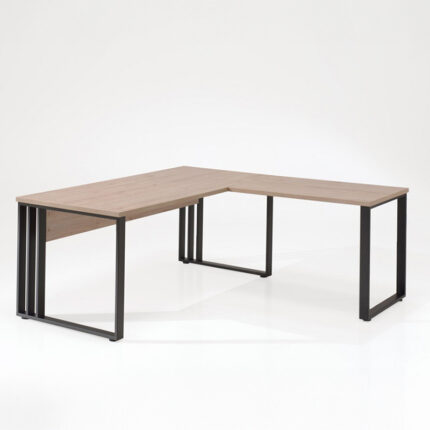 Bureau JANEIRO L180 métal + retour Chêne Printemps