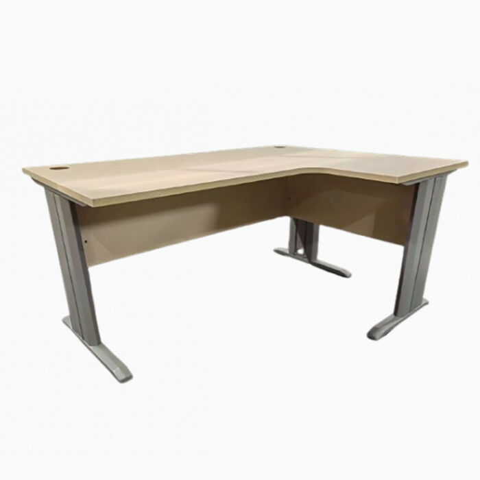 Bureau compact retour DROIT/GAUCHE INDIANA chêne blanc – Image 1